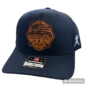 First Coast Navy Leather Patch Hat