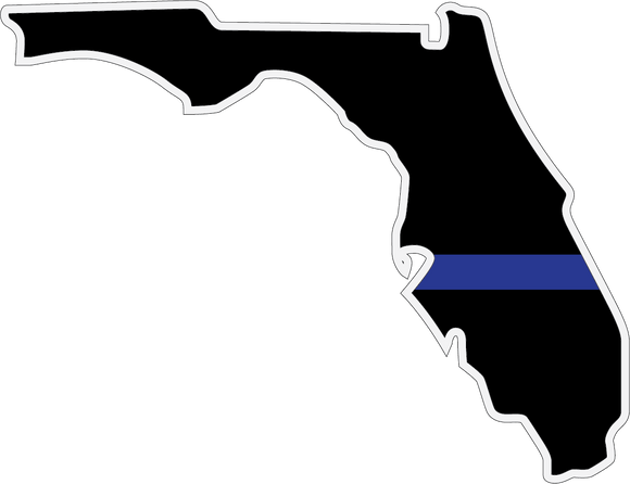 FLORIDA SILHOUETTE THIN BLUE LINE DECAL