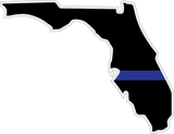 FLORIDA SILHOUETTE THIN BLUE LINE DECAL