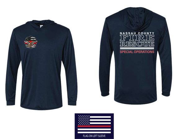 NCFR Station 71 Long Sleeve Hooded Drifit Shirt