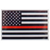 Reflective Thin Red Line Flag Sticker