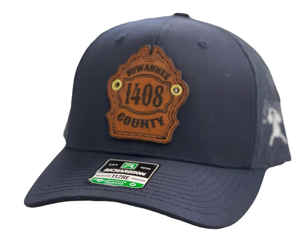 Leather shield Patch Hat