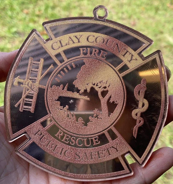 Clay County Fire Rescue Acrylic Ornament