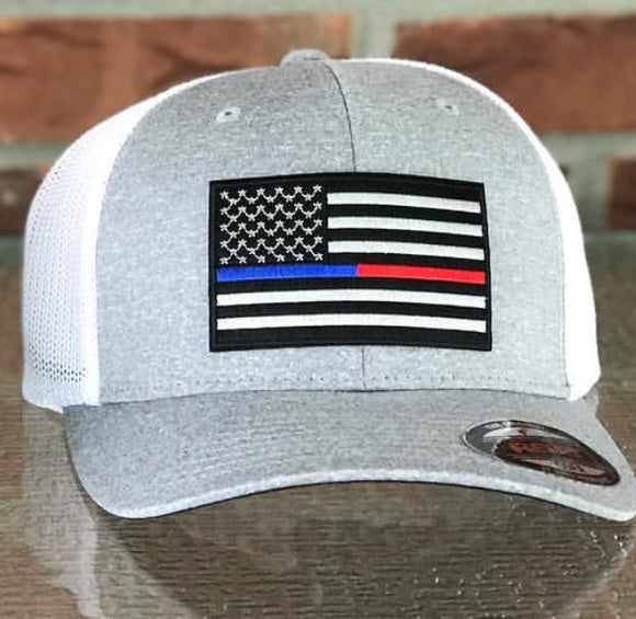 Thin Red/Blue Line Flag Hat