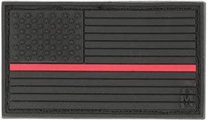 Black Out PVC Thin Red Line Flag